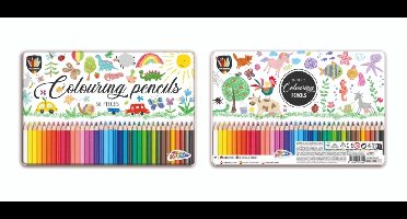 36 Kleurpotloden in blik