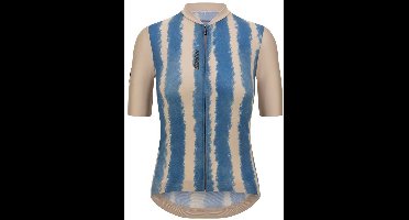 Santini Bambu Korte Mouw Wielertrui Beige L Vrouw