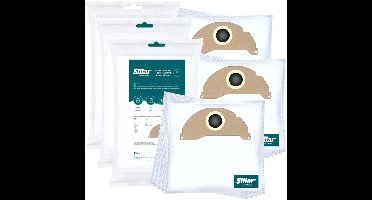 Sillar, stofzuigerzakken, synthetisch, van microvezel, 3 filterlagen, vervanging, geschikt voor stofzuigers Karcher WD2.200 WD 2400 WD 2500 E 5.100 SE 6.100, 15 stuks