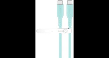 Goobay USB-C siliconen kabel | USB2.0 | PD 60W | turquoise | 1,5 meter