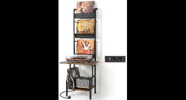 MKSS® Platenspeler Meubel – Stand Platenspelerstandaard Met Vinyl Opbergsysteem - Zwart