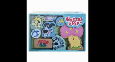 Woezel en Pip 7 Houten Speelblokken - 2+