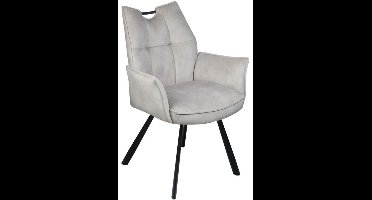 Eetkamerstoel Felien met armleuning Adore - Beige - eetkamerstoelen set van 2