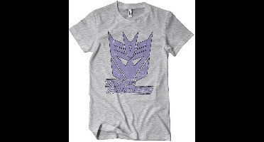 Transformers Washed Decepticon Duotone Shield T-Shirt Heathergrey-M