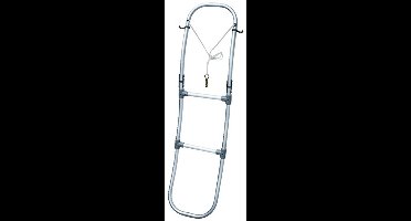 Zwemtrap rubberboot aluminium