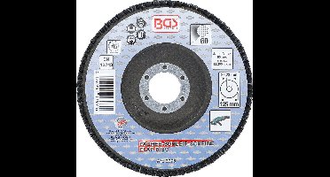 BGS - Slijpschijf - Lamellenslijpschijf - Ontroesten - Ontlakken - Metaal - Ø 125 mm | K 60 - 1 stuks - BGS3975