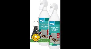 HG geurverwijderaar extreem sterk voor katten 500ml - 2 stuks - Inclusief sleutelhanger