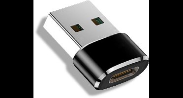 Pixel Loop – USB-C Vrouwelijk naar USB-A Mannelijk OTG Adapter – Metalen Behuizing – Geschikt voor Smartphone, Tablet, Laptop, MacBook en PC – Data Transfer & Snelladen – Compact & Duurzaam – Zilver