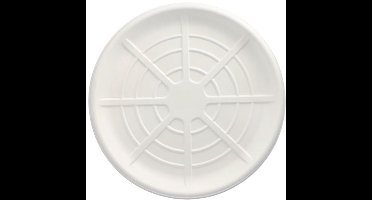 25 Serveerschalen, suikerriet "pure" rond Ø 47 cm wit voor Zeevruchten