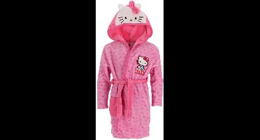 Hello Kitty Badjas - Maat 122/128 - Polyester - Roze - Badjas kind