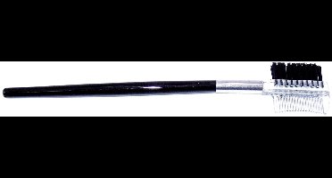 Wimper/Wenkbrauw borsteltje transparant-zwart