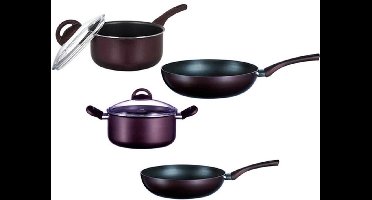 Pyrex Origin Minerals Hoogwaardig Aluminium  Pannenset - 6 Delig