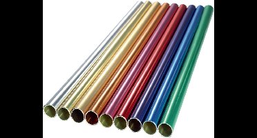 Aluminium knutselfolie, goud / rood.