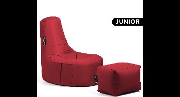 Casacomfy – Gamer Junior – Zitzak – Rood + Voetbankje – Waterbestendig