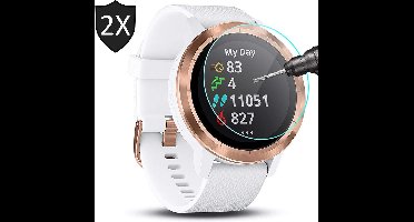 Screenprotector geschikt voor Garmin Vivoactive 3 - Tempered Glass Gehard Glas - 2 Stuks