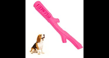 Gloria Play and run - Honden speelgoed - Apporteerspeelgoed - Superflexi schuimrubberen houten stok - Roze - Maat M - 27.5cm
