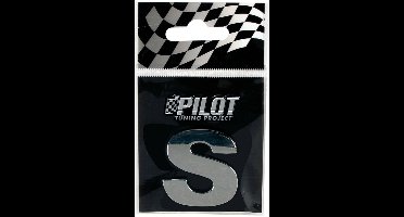 Lampa 3D Letter S Chromen Kunststof 28 mm – Zelfklevend