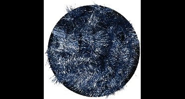 10x decoris kerstslinger-guirlande - donkerblauw - glanzend lametta - 270 cm