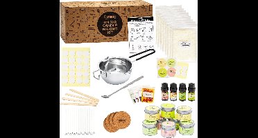 kaarsenset-etiketten en essentiële accessoires voor geurkaarsen-c
