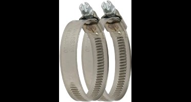 2 x RVS 316 Slangklem 40 mm x 60 mm zeewaterbestendig W5