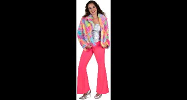 PartyXplosion - Flared pants knalroze - flared pants carnaval - Maat L/XL
