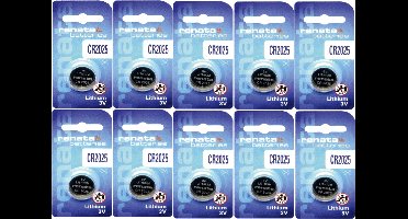Renata – CR2025 MFR.SC CE – Lithium knoopcel batterij – 10 stuks