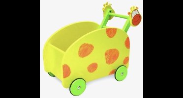 Loopwagen Loopkar Loopauto Giraffe duw hoogte 37 cm I'm Toy