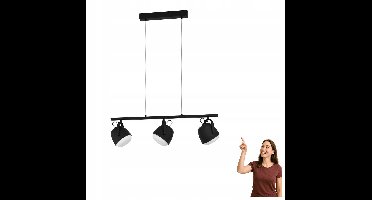 Eglo UPANEMA Hanglamp 390046 - Modern Zwart Metaal & Glas