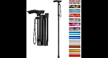 MKSS® Wandelstok Opvouwbaar - Wandelstokken Dames en Heren - Zwart