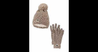 Heatkeeper Dames Winter Thermo Set - Muts + Handschoenen - Beige - One Size