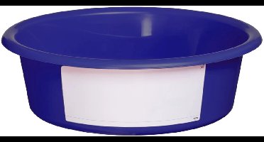 Vplast Voerbak 6L - Ronde Voederbak zonder Deksel - Voeremmer voor Paarden en Boederijdieren - Dierenvoer - Voerbak voor Dierenvoeding - Blauw