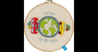 Vervaco - Telpakket kit - Geboorte - Reis rond de wereld - PN-0150390 - Borduren - Borduurpakket - Borduurpakket geboorte - Borduurpakket volwassenen