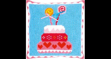 Kruissteekkussen kit Verjaardagstaart - Vervaco - PN-0150300