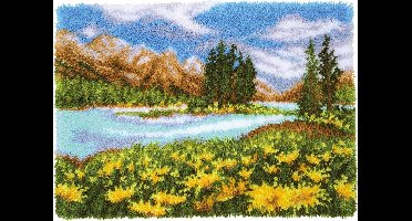 Vervaco - Knooptapijt kit - Berglandschap - PN-0174564 - Borduren - Borduurpakket - Borduurpakket volwassenen - Borduurpakket kind