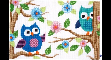 Kruissteektapijt kit Uilenpraatje - Vervaco - PN-0153851