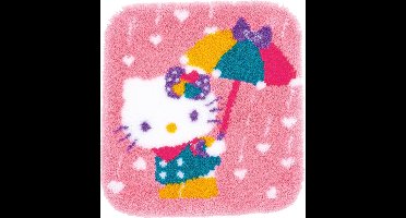 Vervaco - Knoopvormtapijt kit - Hello Kitty A shower of hearts - PN-0173009 - Borduren - Borduurpakket - Borduurpakket volwassenen - Borduurpakket kind