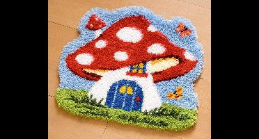 Knoopvormtapijt kit Paddenstoelenhuisje - Vervaco - PN-0143942