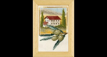Vervaco - Miniatuur telpakket kit - Toscaanse olijven - PN-0144860 - Borduren - Borduurpakket - Borduurpakket volwassenen - Borduurpakket kind