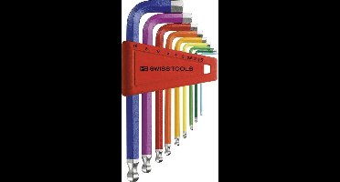 PB Swiss Tools stiftsleutelset 9 delig kogelkop kort - PB212.H-10RB