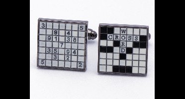 Manchetknopen - sudoku en kruiswoord