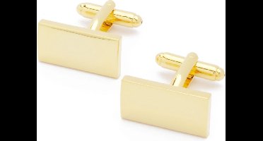 Manchetknopen - Goud Rechthoekig Effen