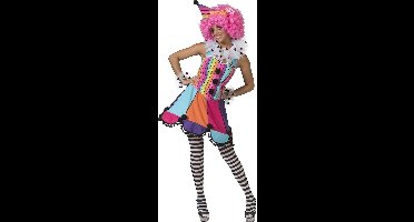 Regenboog clown jurkje Patty dames