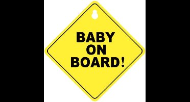 Baby On Board - Warning Sign - Auto - Veiligheidsbord | Geel