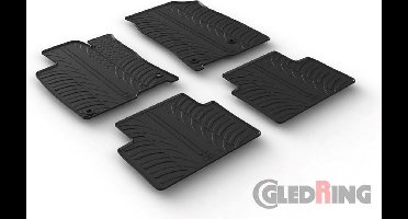 Gledring Rubbermatten passend voor Honda Civic Sedan/Hatchback 5/2017- (T profiel 4-delig + montageclips)