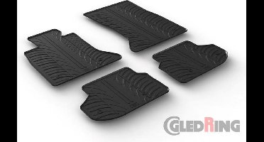 Gledring Rubbermatten passend voor BMW 5 serie F10/F11 2010-2016 (T profiel 4-delig + montageclips)
