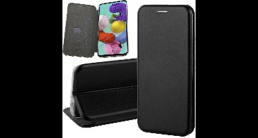 Hoesje geschikt voor Samsung Galaxy A51 - Book Case Kunstleer ThinShield Zwart