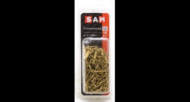 SAM Nagel platte kop Messing 1.2x20mm ca. 100 gr 818000 Q4