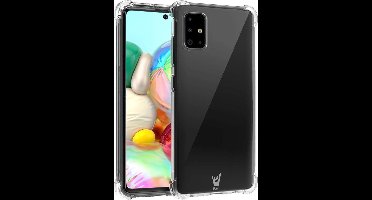 Hoesje geschikt voor Samsung Galaxy A71 - Anti Shock Proof Siliconen Back Cover Case Hoes Transparant