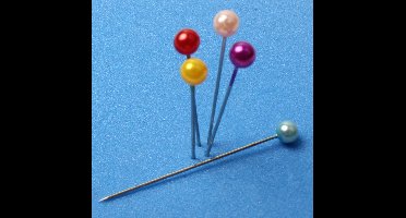 NUGB001 Spare Needle - reserve kopspelden - 50 spelden - parel glaskopspelden stof en voor lijmflesje Nellie Snellen UGB001