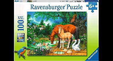 Ravensburger puzzel Idylle bij de vijver - Legpuzzel - 100 stukjes